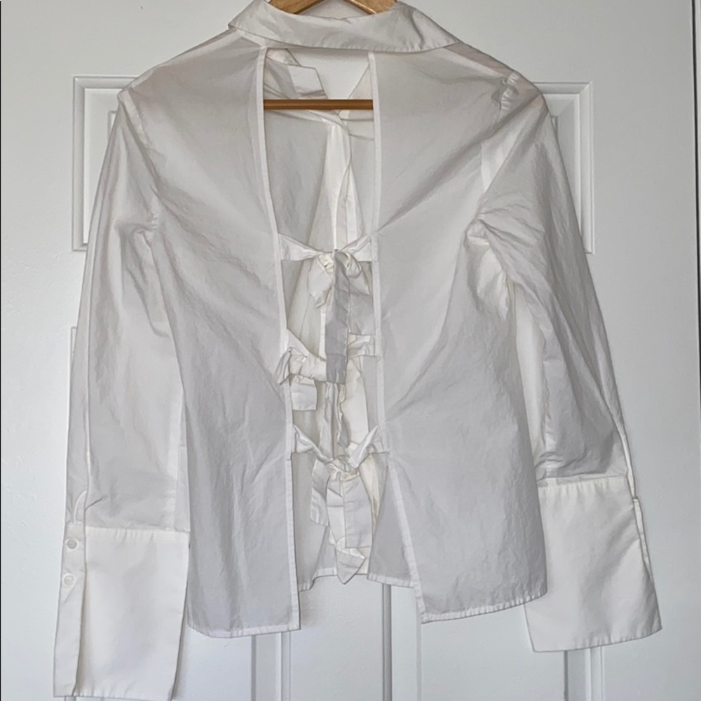 2/$15 Zara open back Oxford with bows